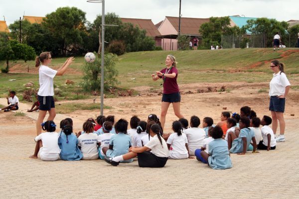 Net ball practice in zuid afrika