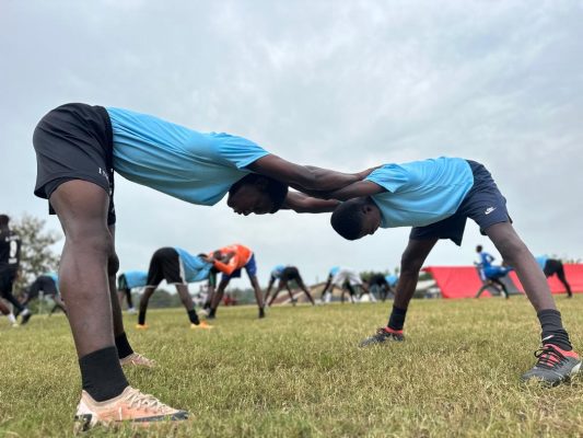 Rugby training at a sports project in Ghana by The Power of Sports