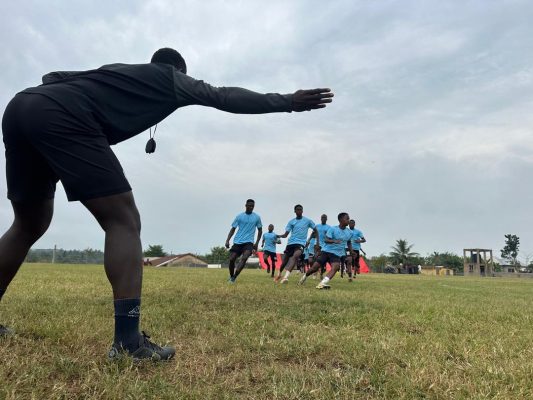 Rugby training at a sports project in Ghana by The Power of Sports