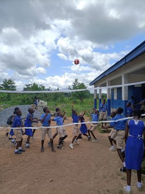 Volleyball training at a sports project in Ghana by The Power of Sports