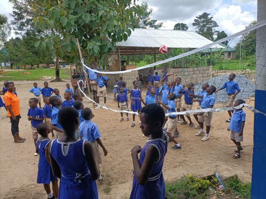 Volleyball training at a sports project in Ghana by The Power of Sports