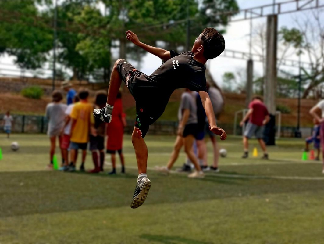 Football training at a sports project of The Power of Sports