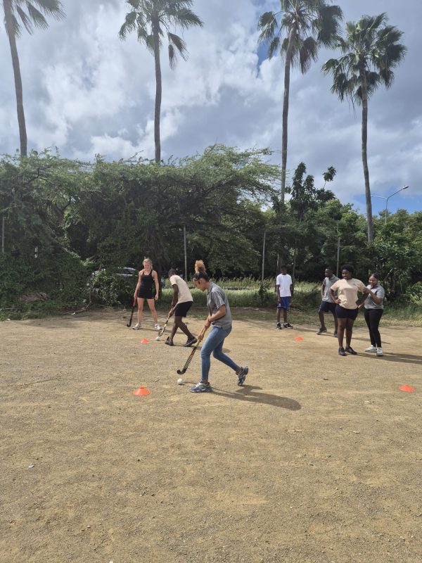 Hockey training at a sports project by The Power of Sports